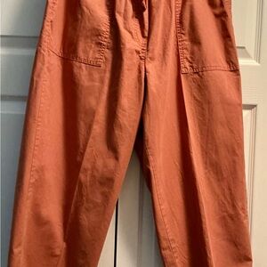 L.L. Bean Rust Orange Wide-Leg Crop Pants